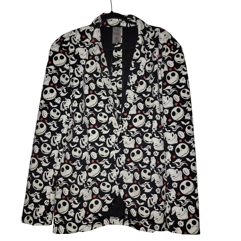 Disney Parks Nightmare Before Christmas Glow In Dark Jack Skellington Blazer LG - Picture 12 of 16